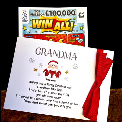 Personalised Novelty Christmas Lottery Ticket Holders -Scratch Card -Gift Card Holder I Table Decoration I Cracker alternative I Funny -P88