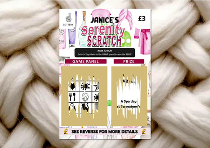 Scratch Card: Surprise Spa Day, Spa Weekend, Holiday, Gift, fun gift, Christmas, Birthday, Personalised, Scratch to reveal gift