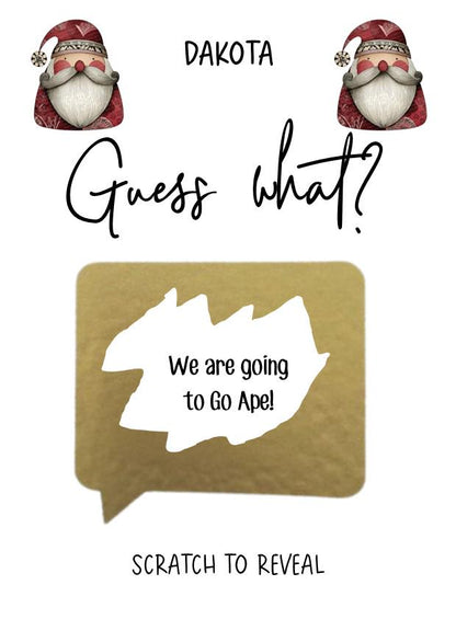 Personalised Christmas, Festive, Festive Surprise Scratch Off Card: Holiday Reveal, Surprise Gift