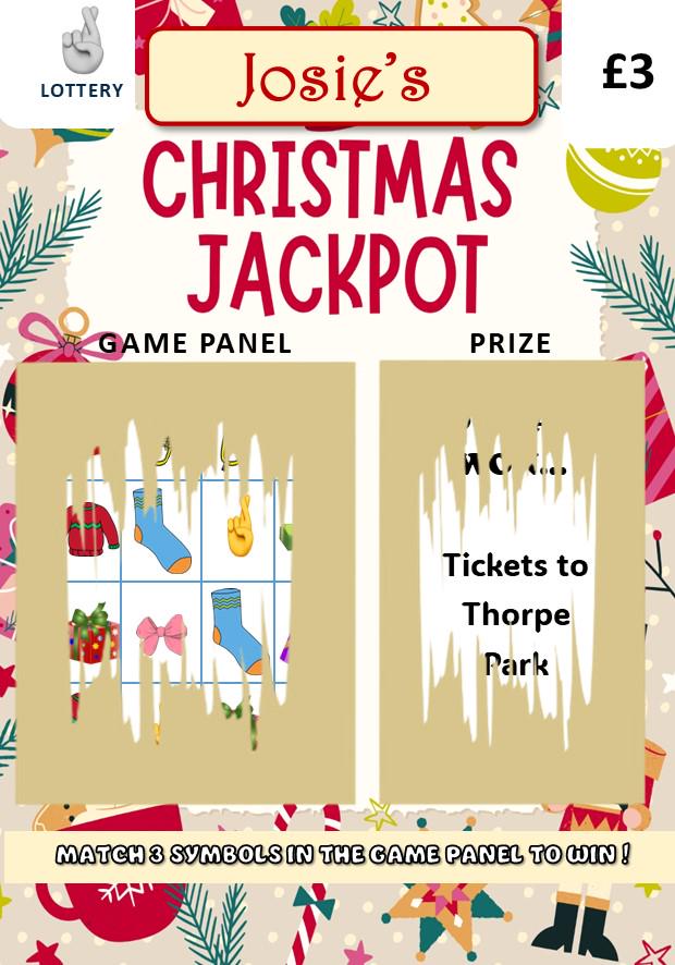 Christmas Scratch Card: Festive Holiday, Gift, Gig, Concert Surprise - Jackpot - Surprise reveal