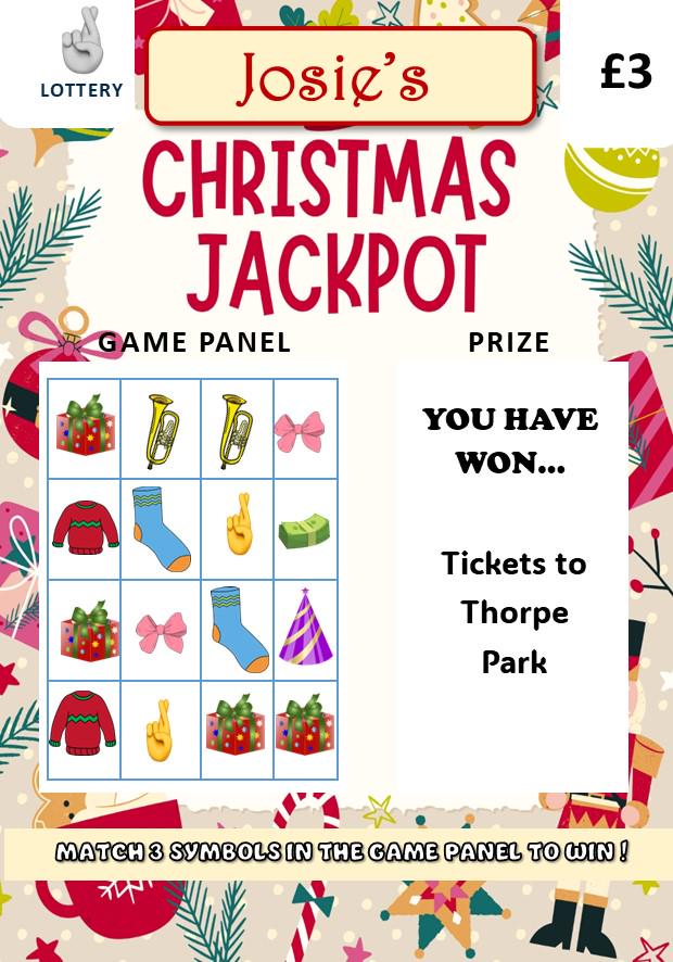 Christmas Scratch Card: Festive Holiday, Gift, Gig, Concert Surprise - Jackpot - Surprise reveal
