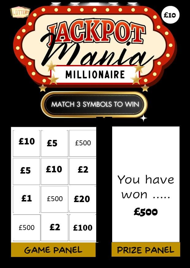 Scratch Card: Surprise Cash, Money, Reveal Gift, fun gift, Christmas, Birthday, Personalised, Scratch to reveal gift