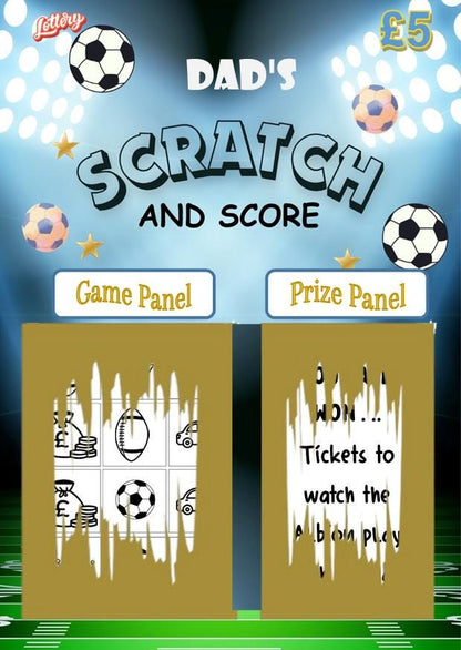 Football Scratch Off Card: Personalised Surprise Reveal Gift - Football Tickets Reveal - Football Tour
