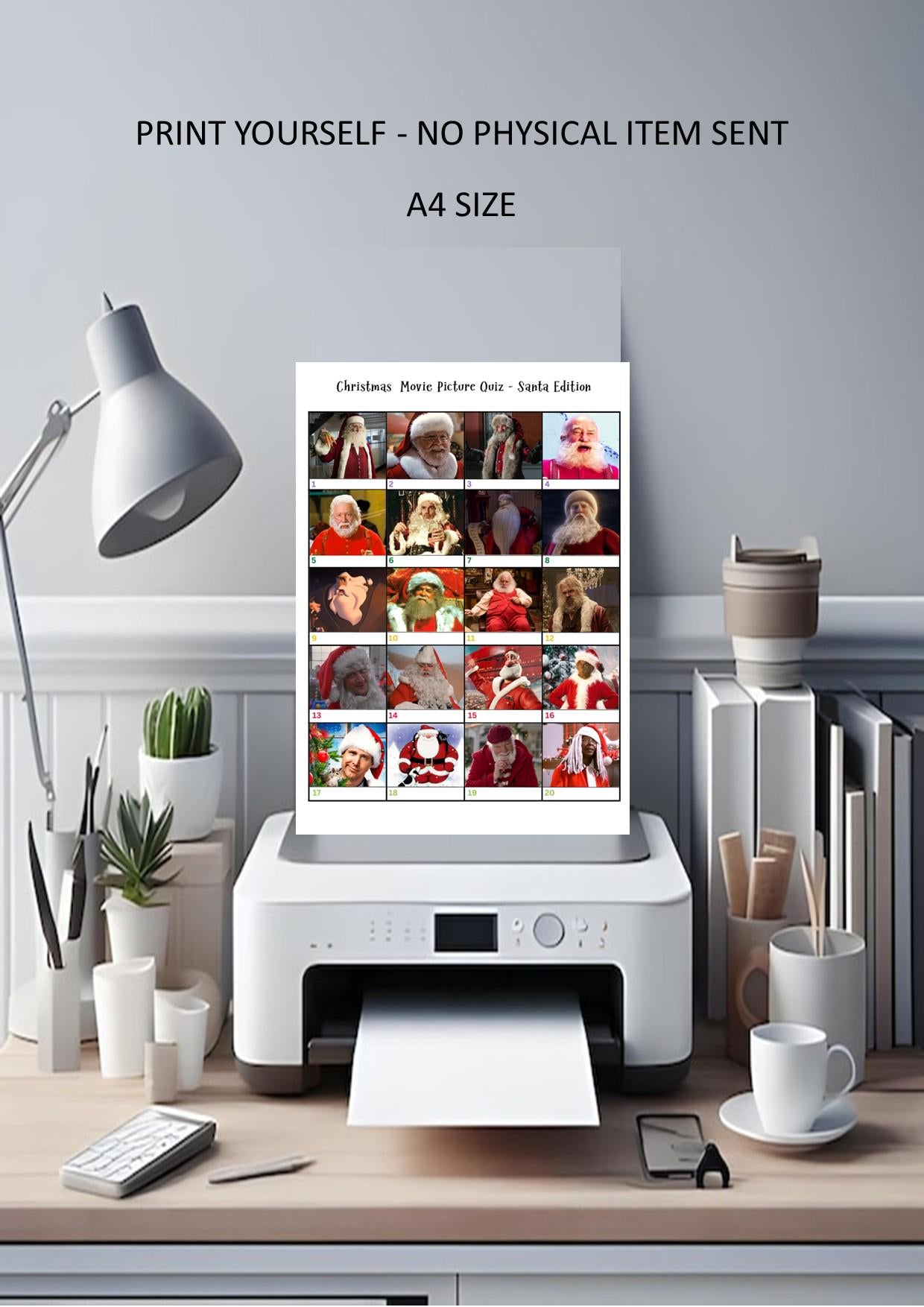 Santa Picture Quiz I Picture Round  | Questions and answers | Instant Download | Fun Printable Holiday Game I Print at home I PDF