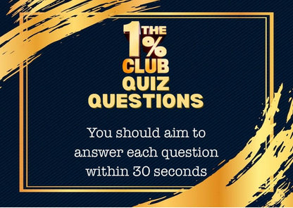 The 1% Club Quiz | TV-Inspired Trivia Game | Fun Family Holiday Activity I Gatherings I celebration activity I New Year Parties, Party Game