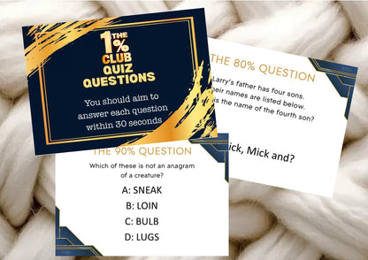 The 1% Club Quiz | TV-Inspired Trivia Game | Fun Family Activity I Celebration activity I New Year Parties, Party Game DIGITAL DOWNLOAD
