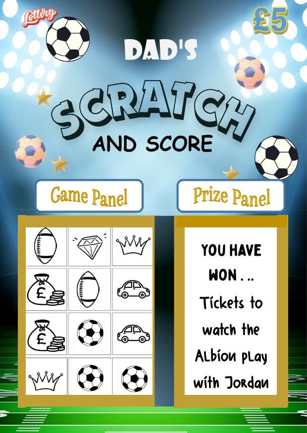 Football Scratch Off Card: Personalised Surprise Reveal Gift - Football Tickets Reveal - Football Tour