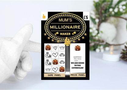 Scratch Card: Surprise Holiday, Reveal Gift, fun gift, Suitcase, Birthday, Personalised, Scratch to reveal gift, Millionaire Maker