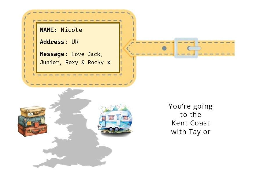 Caravan Holiday Reveal Scratch Card: Surprise Birthday Gift - Personalised - Gift - Scratch to Reveal card