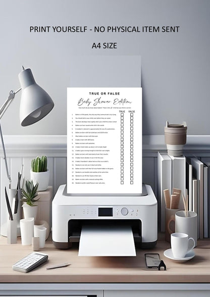 Baby Shower Trivia Games, Baby True or False, Printable Baby Shower Trivia Questions couples Baby Shower, Fun Baby Shower Games Printable