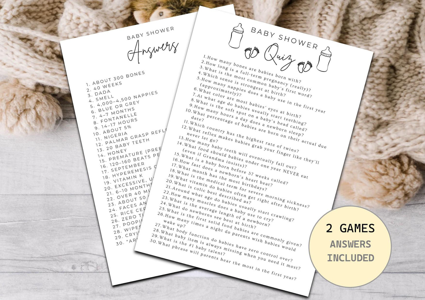 Baby Shower Trivia Games, Baby True or False, Printable Baby Shower Trivia Questions couples Baby Shower, Fun Baby Shower Games Printable