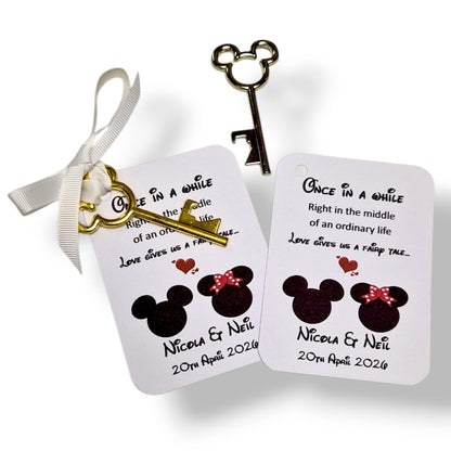 Once Upon a Time Key Bottle Opener | Disney Wedding Favour | Magical Key Bottle Opener | Wedding Keepsake & Guest Gift