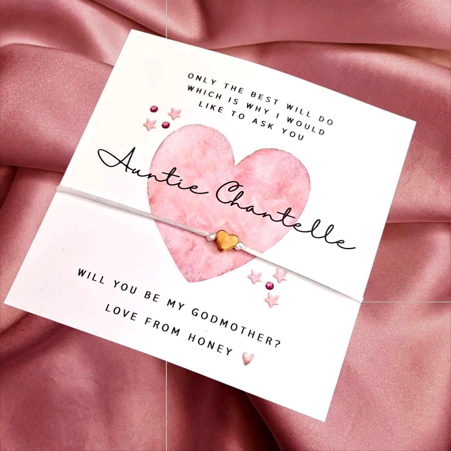 Will you be my Godmother,Personalised Guide Mother Godparent Proposal  I Wish Bracelet I Friendship Bracelet I Ask Godmother gm9