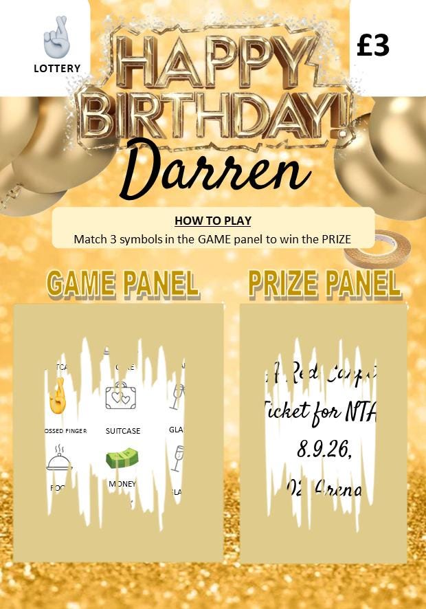 Personalised Happy Birthday Scratch Card | Scratch to Reveal Surprise Message | Unique Birthday Gift Reveal Card | Fun Keepsake
