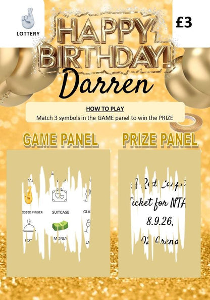 Personalised Happy Birthday Scratch Card | Scratch to Reveal Surprise Message | Unique Birthday Gift Reveal Card | Fun Keepsake