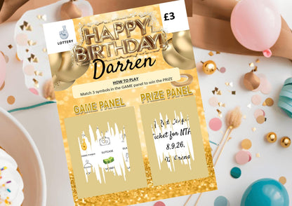 Personalised Happy Birthday Scratch Card | Scratch to Reveal Surprise Message | Unique Birthday Gift Reveal Card | Fun Keepsake