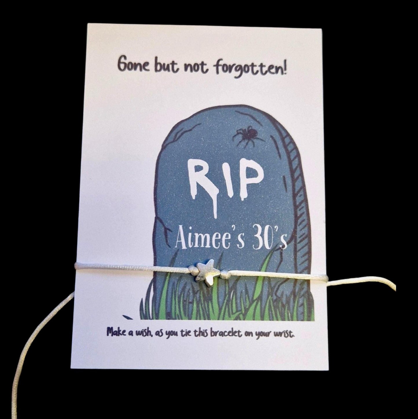 RIP Birthday Wish Bracelet – Funny Skull Party Favor