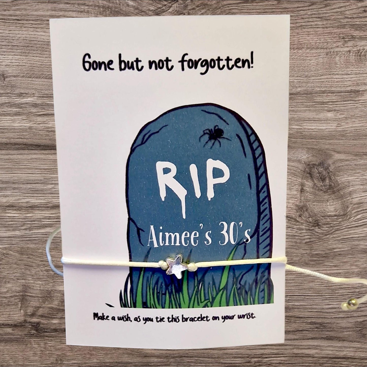 RIP Birthday Wish Bracelet – Funny Skull Party Favor