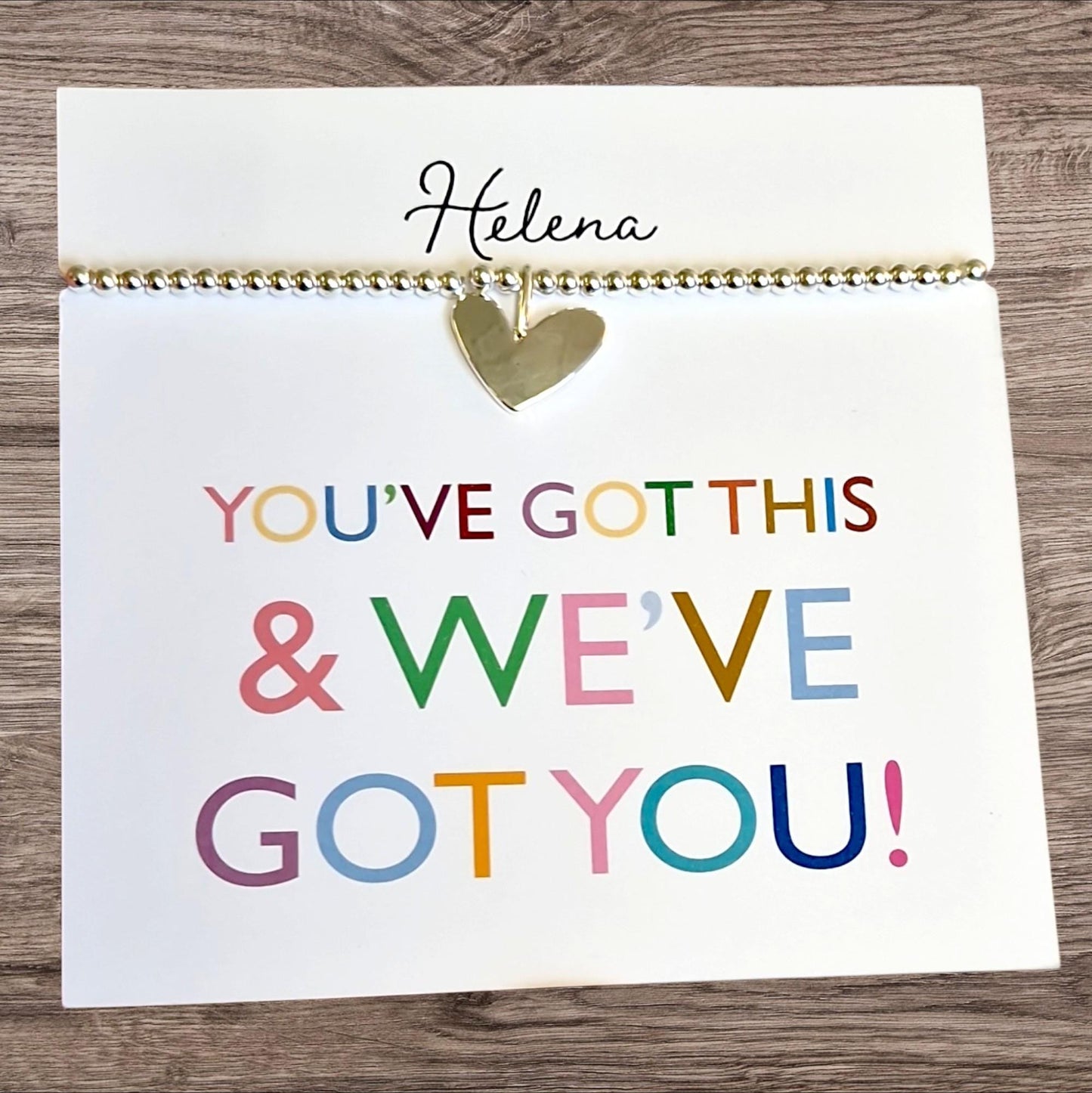 Thinking of You Card & Bracelet, Cancer Support Gift