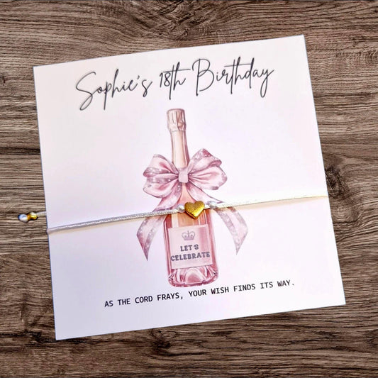 Champagne Wish Bracelet: Personalized Girls Weekend Party Favor