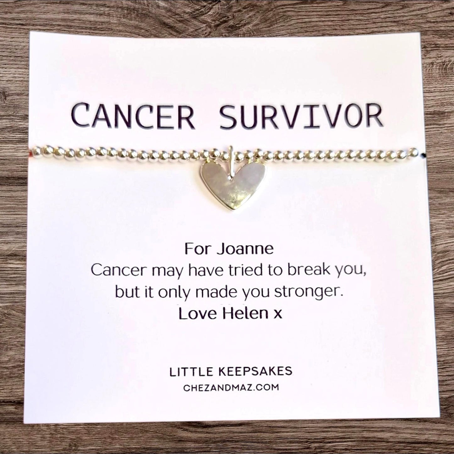 Cancer Survivor Silver-Plated Bracelet – Inspirational Strength Jewelry Gift – Support bracelet