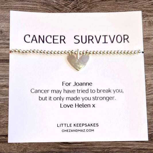Cancer Survivor Silver-Plated Bracelet – Inspirational Strength Jewelry Gift – Support bracelet - made you stronger
