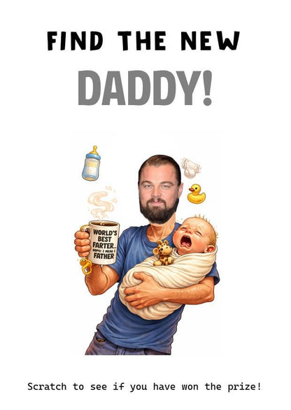Who Has The Daddy Scratch Off, Printed Baby Shower Game,Scratch Off Baby Shower Game, Who Has the Daddy Celebrity Edition, Funny Dad