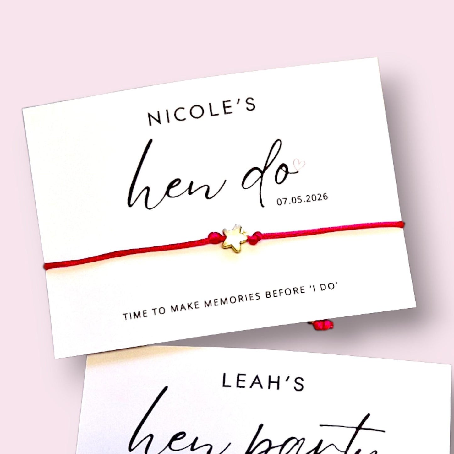 Hen Party Memories before I do Wish Bracelets Team Bride Favour - Sparkle, Hen Weekend, Hen do