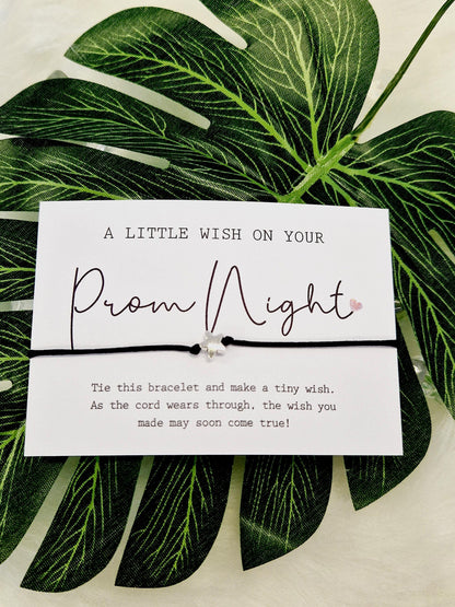 A Little Wish On Your Prom Night Wish Bracelet | Prom Gift | Prom Night Gift | Prom Gifting | End of School Gift | Bulk Gifting V54