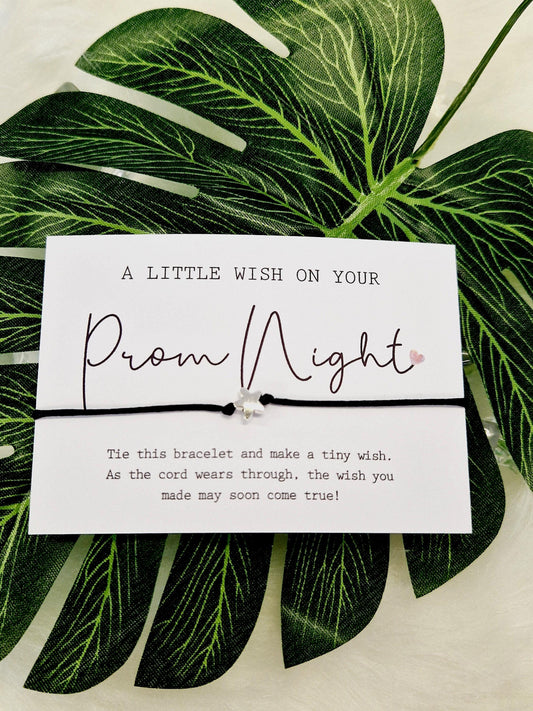 A Little Wish On Your Prom Night Wish Bracelet | Prom Gift | Prom Night Gift | Prom Gifting | End of School Gift | Bulk Gifting V54