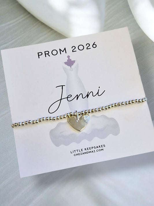Prom Night Dress Design Personalised  I School Prom 2026 -I Charm  Bracelet I School Leavers I Class of 2026 I School Leavers Gift