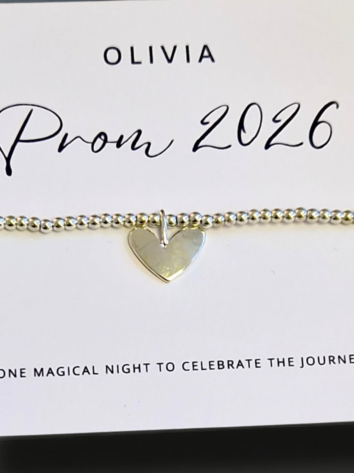 Prom Night Personalised  I School Prom 2026 -I Charm  Bracelet I School Leavers I Class of 2026 I School Leavers Gift