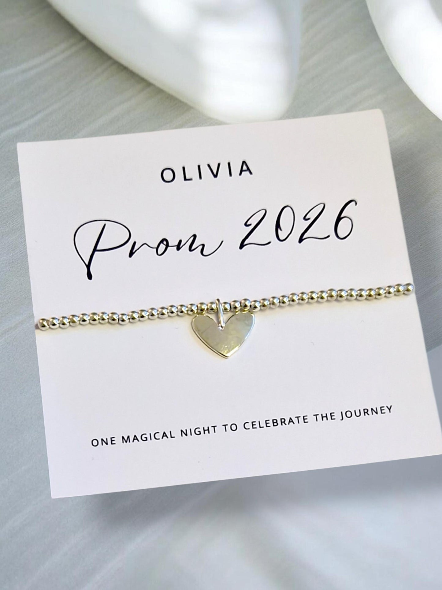 Prom Night Personalised  I School Prom 2026 -I Charm  Bracelet I School Leavers I Class of 2026 I School Leavers Gift