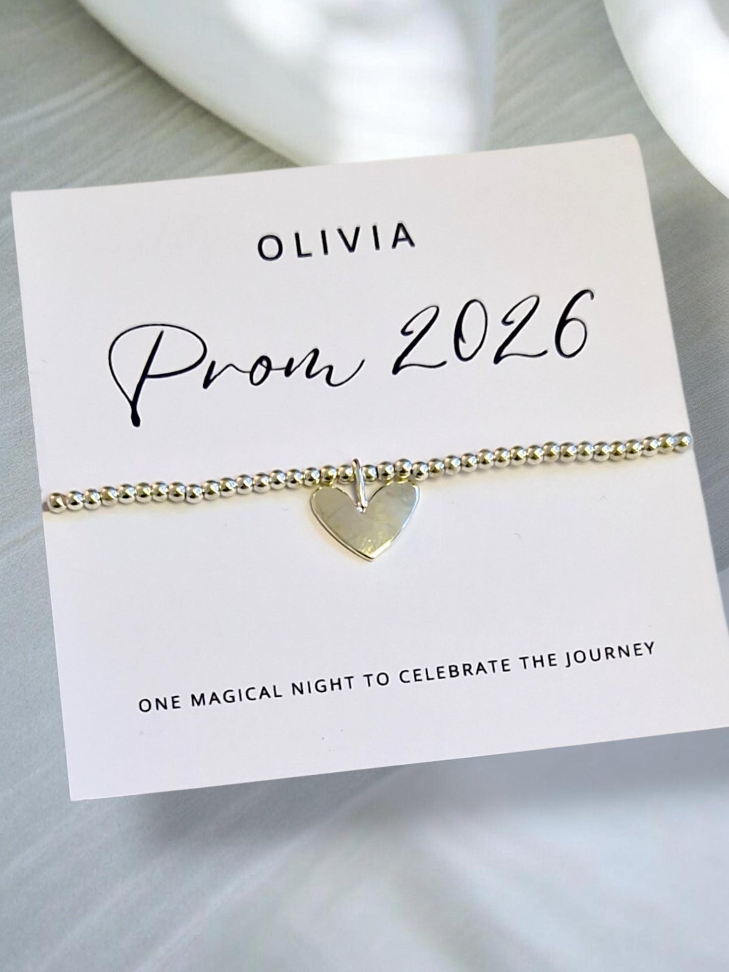 Prom Night Personalised  I School Prom 2026 -I Charm  Bracelet I School Leavers I Class of 2026 I School Leavers Gift