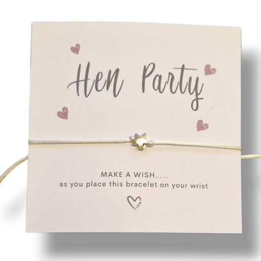 Hen Party Wish Bracelets - Goodie Bag Filler - Hen Weekend, Hen Do, Girls Weekend - Bride to Be - Hearts CM338