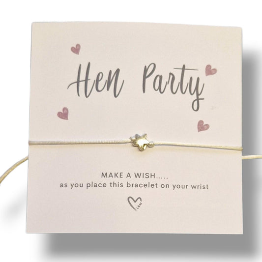 Hen Party Wish Bracelets - Goodie Bag Filler - Hen Weekend, Hen Do, Girls Weekend - Bride to Be - Hearts CM338