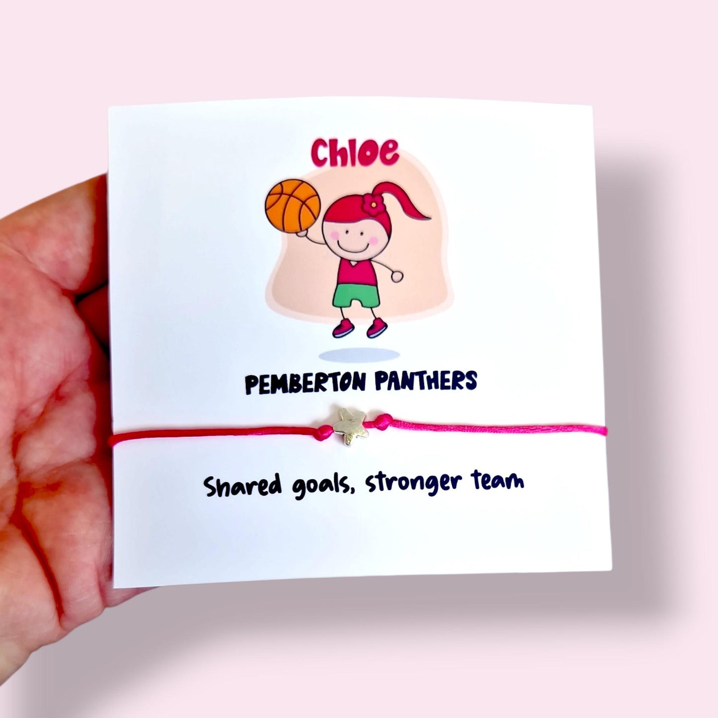Netball Team Wish Bracelet – Sports Team Gift, Team Bonding Bracelet, Netball Player Gift, Friendship Team Jewellery