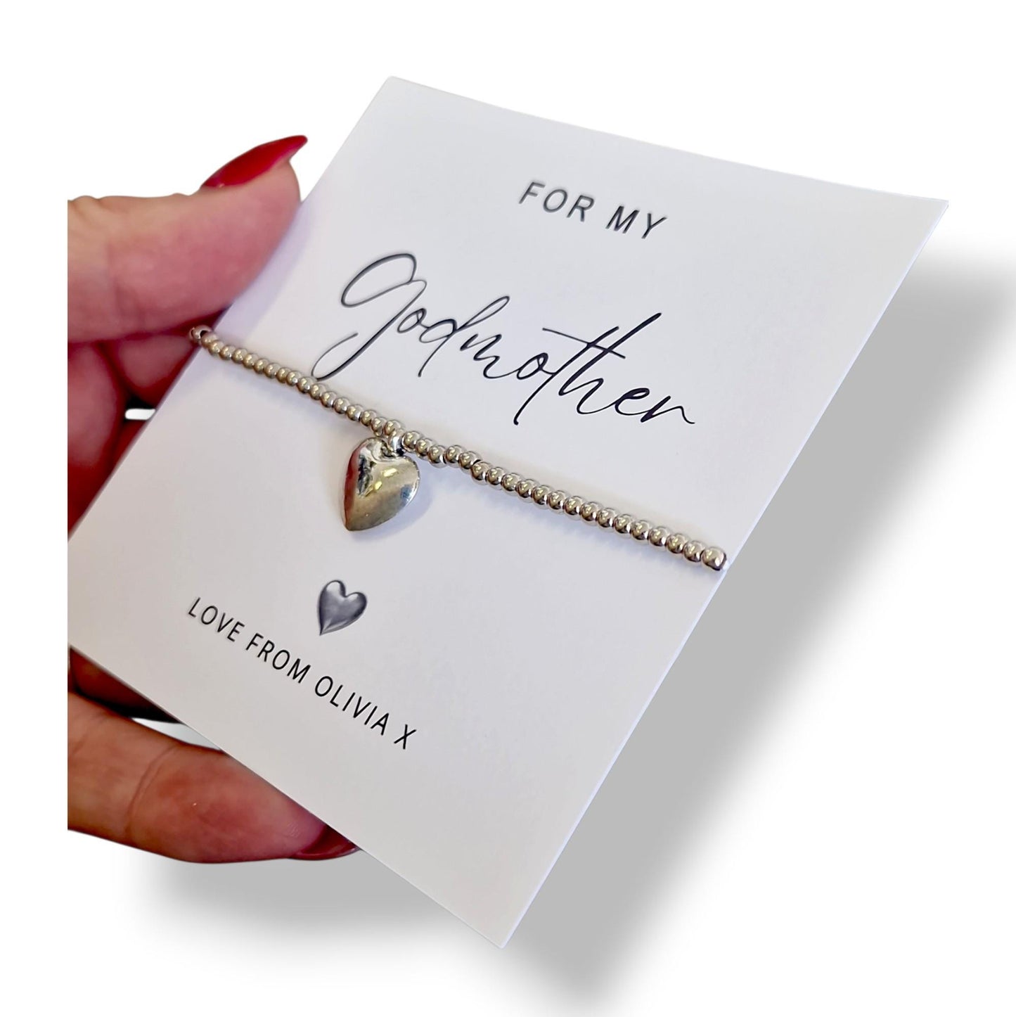 For my Godmother, Our Godmother , Fairy Godmother, Guide parent- Personalised Godmother Bracelet: Meaningful Keepsake Gift