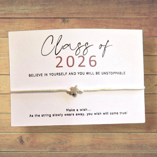 Class of 2026 wish bracelet | Class of 2026 gift | wish strings | School leavers | End of year graduation bracelets I Unisex
