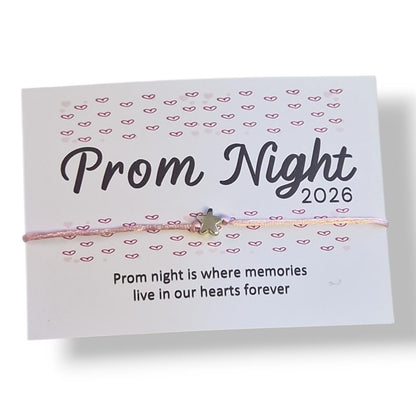 Prom Night Wish Bracelet | Prom Gift | Prom Keepsake | End of School Gift | Graduation Bracelet |Where Memories Live in Our Hearts Forever