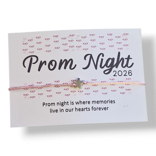 Prom Night Wish Bracelet | Prom Gift | Prom Keepsake | End of School Gift | Graduation Bracelet |Where Memories Live in Our Hearts Forever