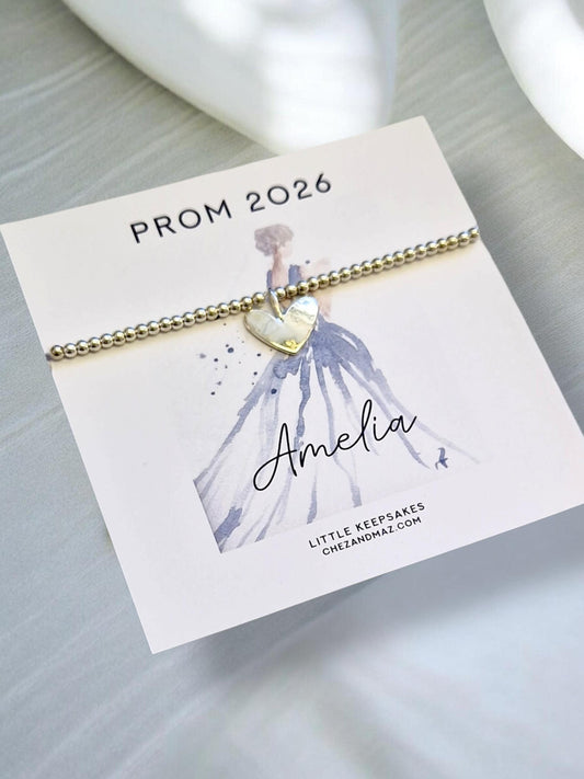 Prom Night Dress Design Personalised  I School Prom 2026 -I Charm  Bracelet I School Leavers I Class of 2026 I School Leavers Gift