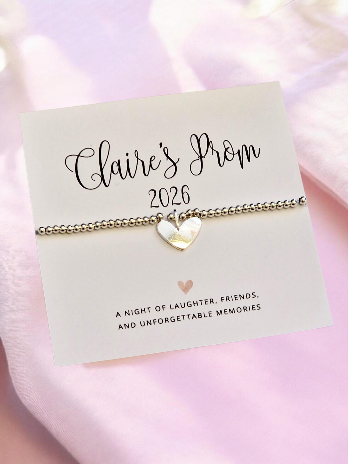 Prom Night Personalised  I School Prom 2026 -I Charm  Bracelet I School Leavers I Class of 2026 I School Leavers Gift