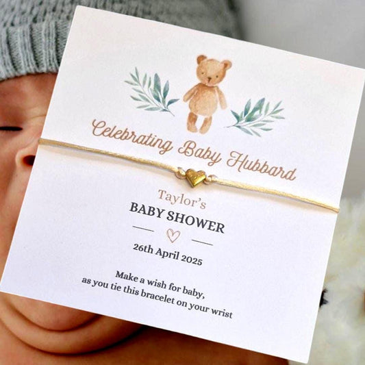 Bulk Teddy Bear Baby Shower Wish Bracelet – Mummy To Be Gift