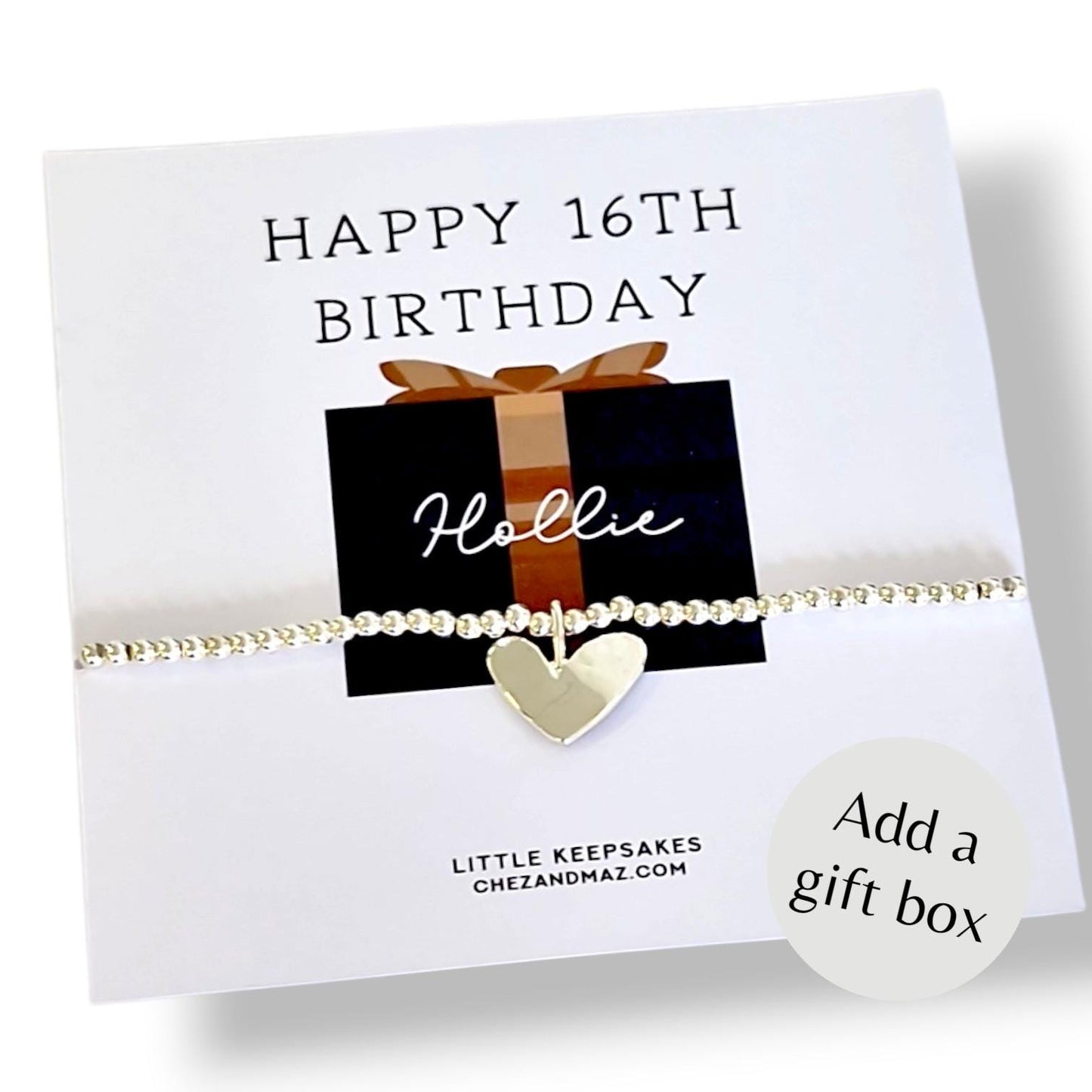 16th Birthday Silver Bracelet Personalised, 16 Sixteen Gift for Her,  Jewellery, Teenage Girl Birthday Present
