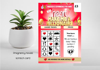 Pregnancy Announcement Lottery Scratch Off Tickets - For Baby Announcements to Husband, Grandparents, Family and Friends - Baby Announcement
