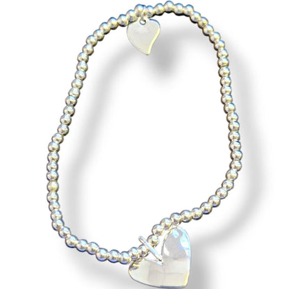 First Holy Communion Bracelet: Silver Plated Heart Charm, Personalised  - Baptism - God - Religious