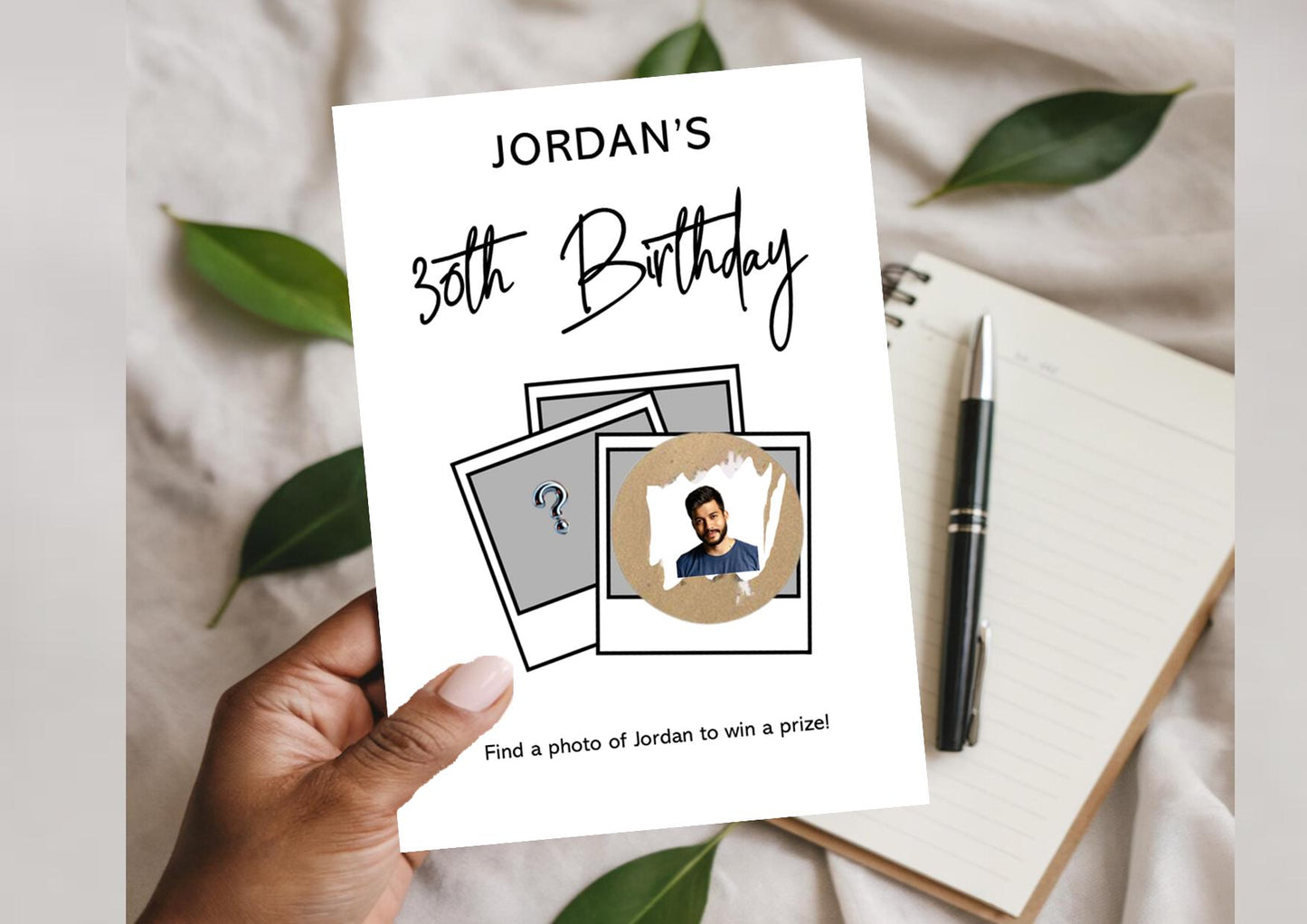 Birthday Face Scratch Card Game: Fun Party Activity for Adults and children