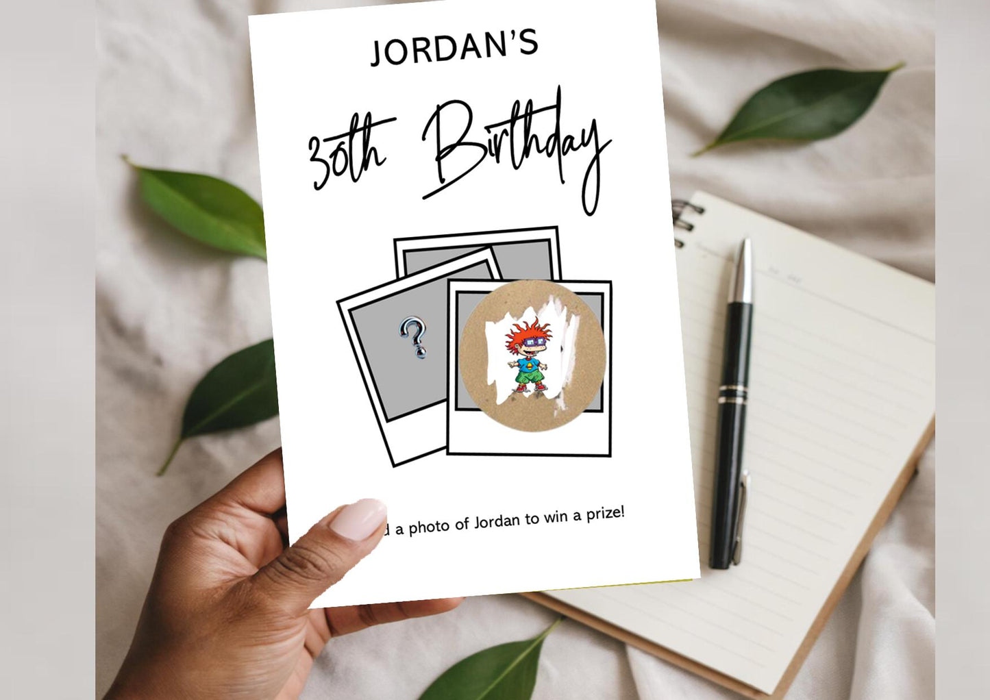 Birthday Face Scratch Card Game: Fun Party Activity for Adults and children