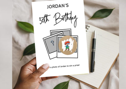 Birthday Face Scratch Card Game: Fun Party Activity for Adults and children